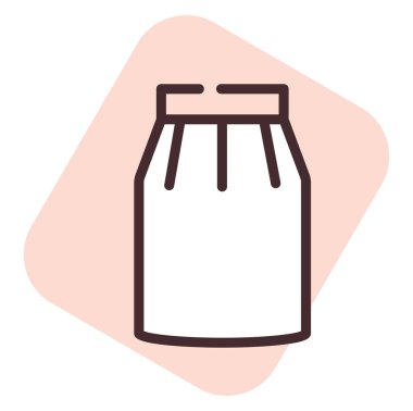 Uzun etek, illüstrasyon, beyaz arkaplanda vektör.