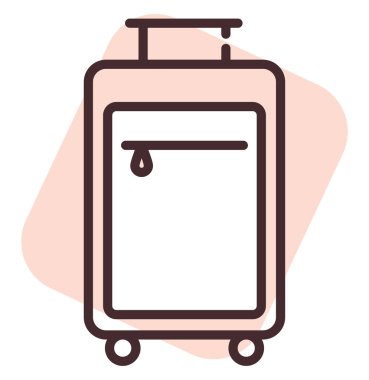 Giysi valizi, illüstrasyon, beyaz arkaplan vektörü.