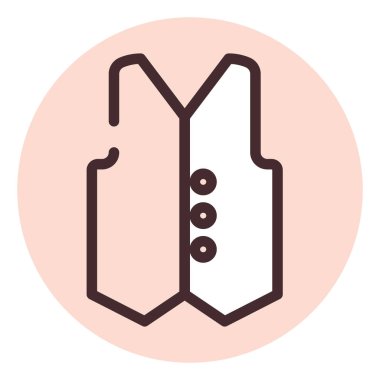 Zarif yelek, illüstrasyon, beyaz arkaplanda vektör.