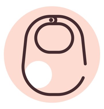 Bebek peçetesi, illüstrasyon, beyaz arka planda vektör.