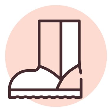 Kadın kıyafetleri ugg, illüstrasyon, beyaz arka plan vektörü.