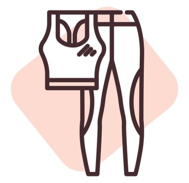 Giysi uygunluğu, illüstrasyon, beyaz arkaplanda vektör.