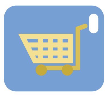 Şehir süpermarketi, illüstrasyon, beyaz arkaplanda vektör.