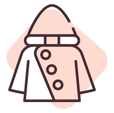 Yağmurluk, illüstrasyon, beyaz arkaplanda vektör.