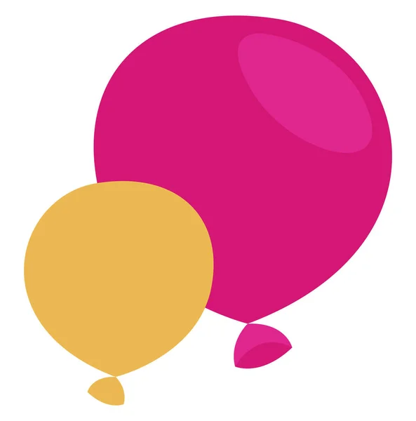 Μπαλόνια Πάρτι Γενεθλίων Εικονογράφηση Διάνυσμα Λευκό Φόντο — Διανυσματικό Αρχείο