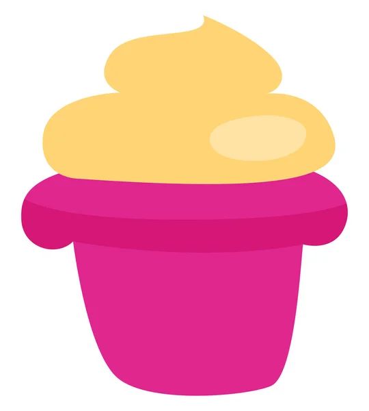 Narozeninová Party Muffin Ilustrace Vektor Bílém Pozadí — Stockový vektor