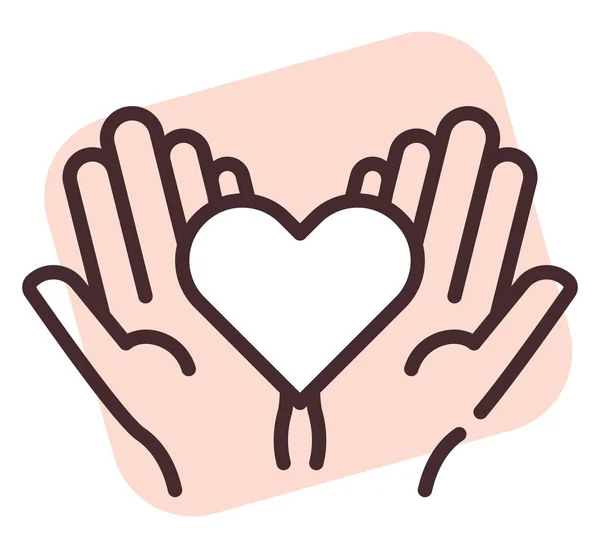 Carità Donazione Amore Illustrazione Vettore Sfondo Bianco — Vettoriale Stock