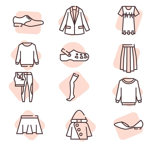 Clothing Combinations Illustration Vector White Background — Stock Vector