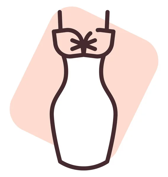 Kleidung Sommerkleid Illustration Vektor Auf Weißem Hintergrund — Stockvektor