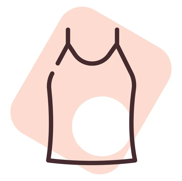 Ropa Mujer Superior Ilustración Vector Sobre Fondo Blanco — Archivo Imágenes Vectoriales