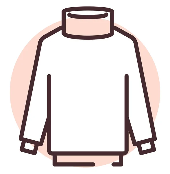 Clothing Mens Turtle Neck Illustration Vector White Background — Stock Vector