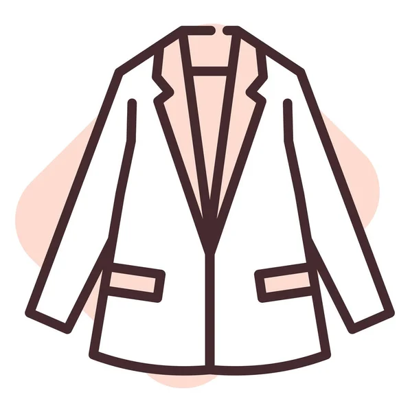 Veste Blazer Illustration Vecteur Sur Fond Blanc — Image vectorielle