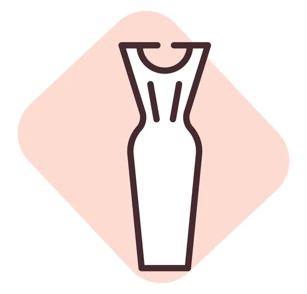 Vestido Vestir Ilustración Vector Sobre Fondo Blanco — Archivo Imágenes Vectoriales