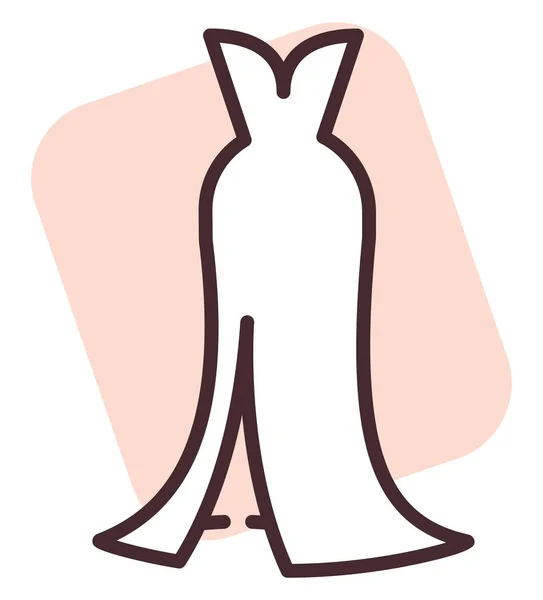 Одяг Довге Плаття Ілюстрація Вектор Білому Тлі — стоковий вектор