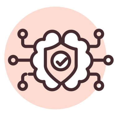 Siber bulut internet güvenliği, illüstrasyon, beyaz arkaplan üzerindeki vektör.