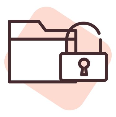 Siber güvenlik dizini, illüstrasyon, beyaz arkaplan üzerindeki vektör.