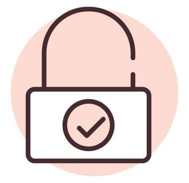 Siber güvenlik gizliliği, illüstrasyon, beyaz arkaplan üzerindeki vektör.