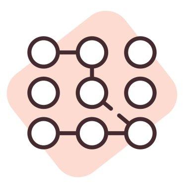 Siber güvenlik şifresi, illüstrasyon, beyaz arkaplan üzerindeki vektör.