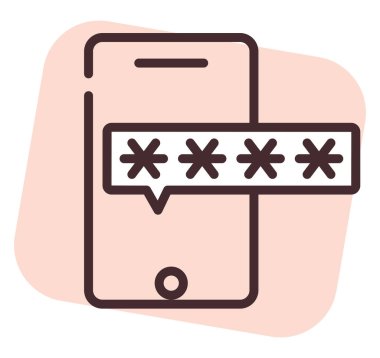 Siber güvenlik doğrulaması, illüstrasyon, beyaz arkaplan üzerindeki vektör.