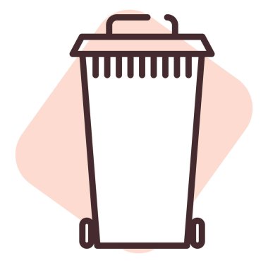 Afet çöp kutusu kirliliği, illüstrasyon, beyaz arkaplan üzerindeki vektör.