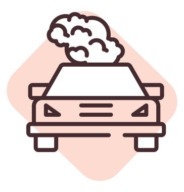 Afet hava kirliliği, illüstrasyon, beyaz arka planda vektör.