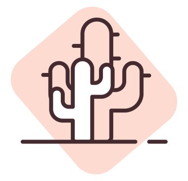 Felaket çölü, illüstrasyon, beyaz arka plan vektörü.