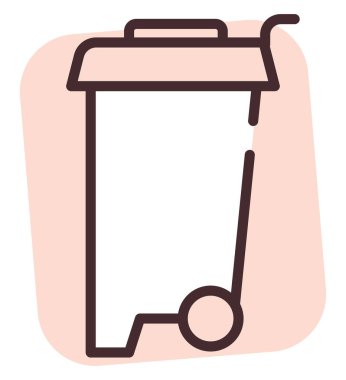 Felaket atık kirliliği, illüstrasyon, beyaz arkaplan üzerindeki vektör.