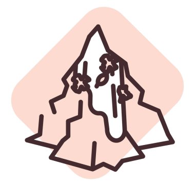 Afet çamur akışı, illüstrasyon, beyaz arkaplan üzerindeki vektör.