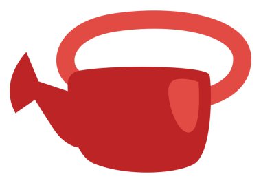 Kırmızı sulama kutusu, illüstrasyon, beyaz arkaplan üzerindeki vektör.