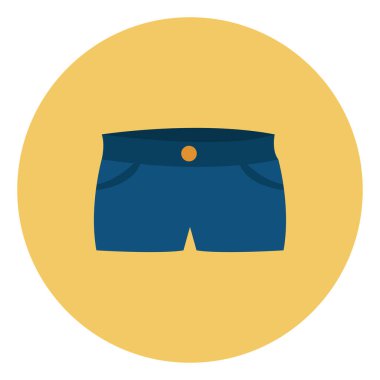 Kot şort, illüstrasyon, beyaz arkaplan vektörü.