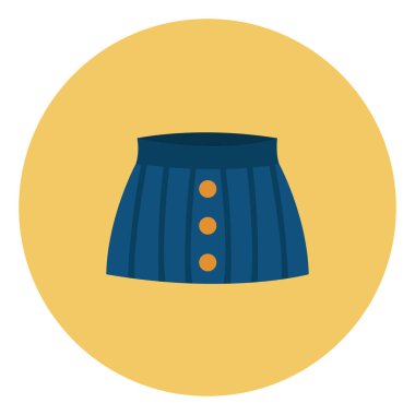 Jean etek, illüstrasyon, beyaz arkaplanda vektör.