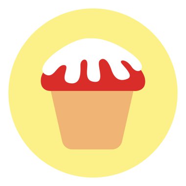 Gıda keki, illüstrasyon, beyaz arkaplan vektörü.