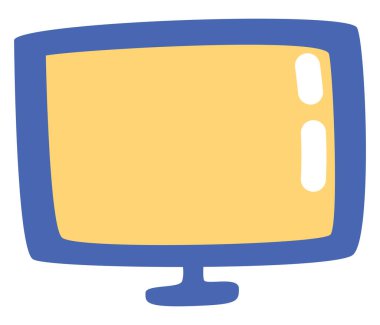 Mobilya TV, illüstrasyon, beyaz arkaplan üzerindeki vektör.