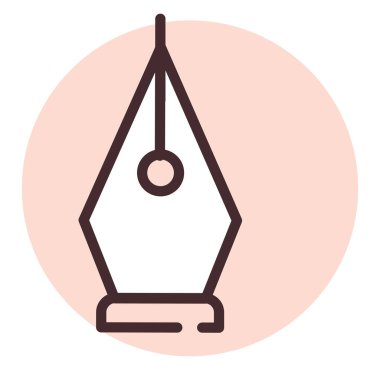 Grafik tasarım kalem aracı, illüstrasyon, beyaz arkaplan üzerindeki vektör.