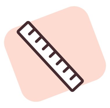 Grafik tasarım cetveli, illüstrasyon, beyaz arkaplan üzerindeki vektör.