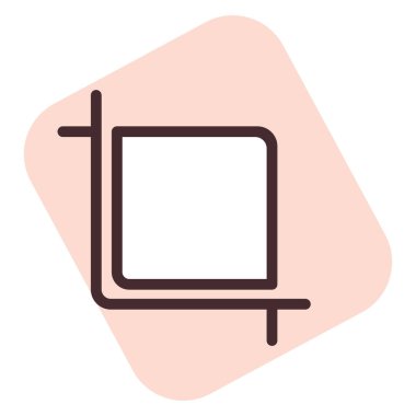 Grafik tasarım kırpma aracı, illüstrasyon, beyaz arkaplan üzerindeki vektör.