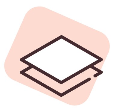 Grafik tasarım katmanı, illüstrasyon, beyaz arkaplan üzerindeki vektör.