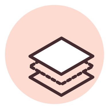 Grafik tasarım katmanı, illüstrasyon, beyaz arkaplan üzerindeki vektör.