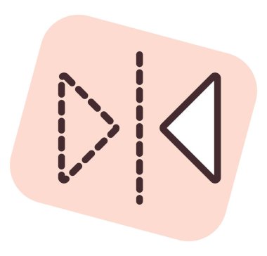 Grafik tasarım aynası, illüstrasyon, beyaz arkaplan üzerindeki vektör.