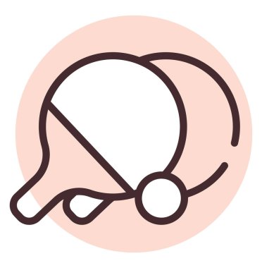 Hobi pingpong, illüstrasyon, beyaz arkaplanda vektör.