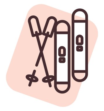 Hobi kayak, illüstrasyon, beyaz arkaplanda vektör.