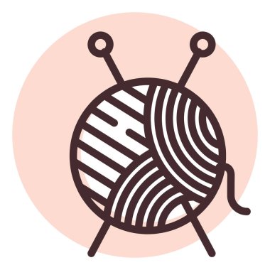 Hobi örgü, illüstrasyon, beyaz arkaplanda vektör.