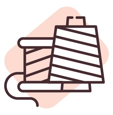 Hobi dikiş ipliği, illüstrasyon, beyaz arkaplanda vektör.