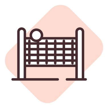 Hobi voleybol, illüstrasyon, beyaz arkaplanda vektör.