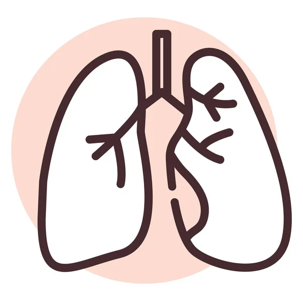 Contaminación Pulmonar Por Desastres Ilustración Vector Sobre Fondo Blanco — Archivo Imágenes Vectoriales