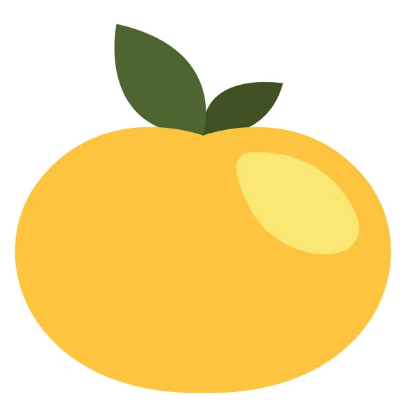 Yellow Apple Illustration Vector White Background — Stock Vector