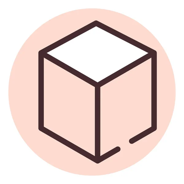 Графический Куб Дизайна Иллюстрация Вектор Белом Фоне — стоковый вектор