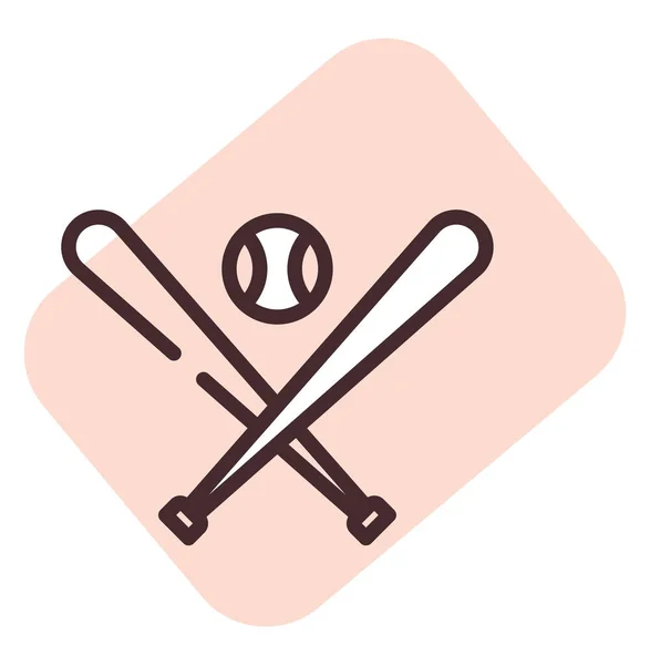Hobby Baseball Illustration Vector White Background — 图库矢量图片