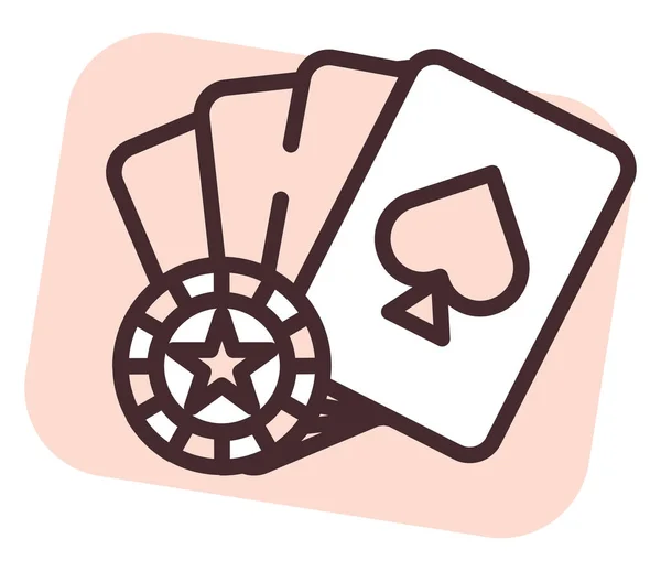 Hobby Poker Ilustracja Wektor Białym Tle — Wektor stockowy