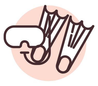 Hobiler dalış, illüstrasyon, beyaz arkaplan üzerinde vektör.